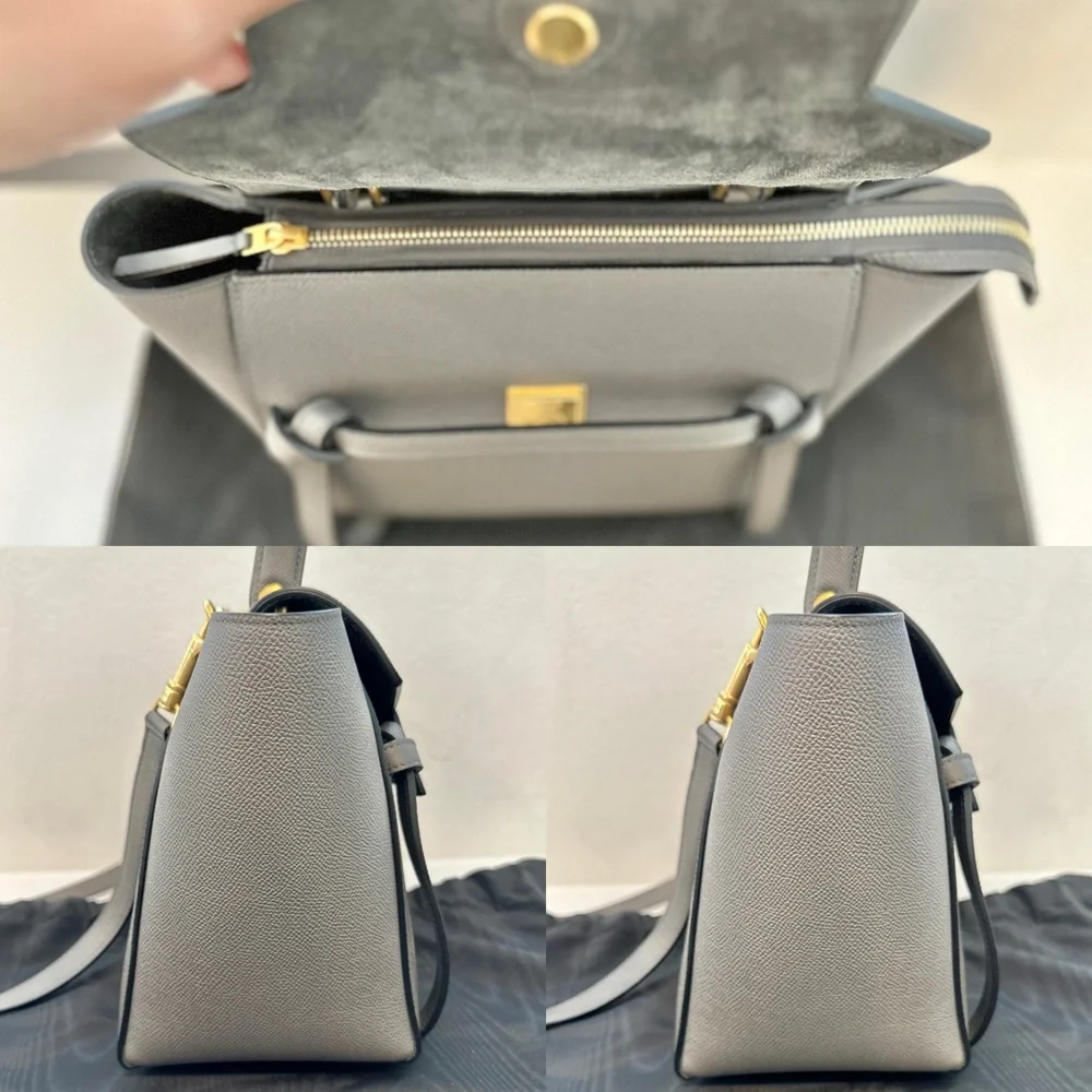 ❤️SOLD❤️ Auth CELINE Micro Grey Belt Bag in Grained Leather 9 x 8 IN - Picture 5 of 16